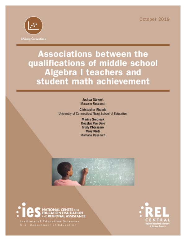(PDF) Associations between the Qualifications of Middle School Algebra ...
