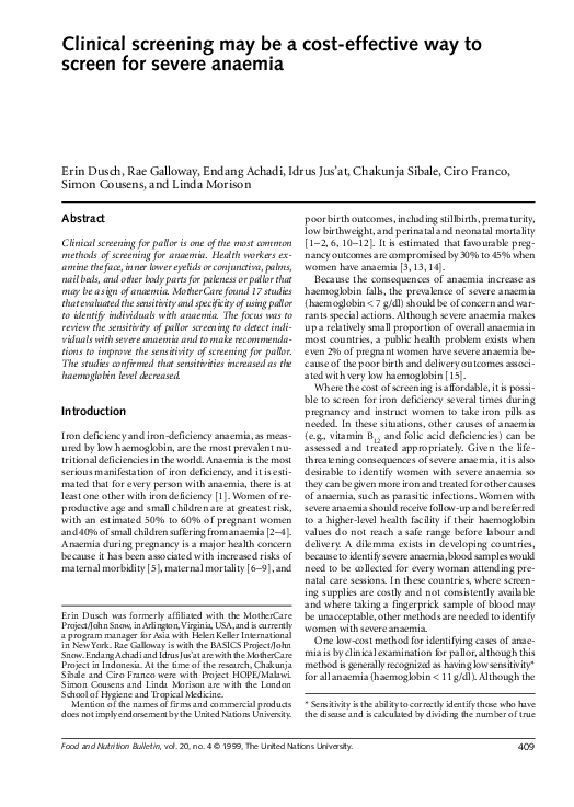 (PDF) Clinical Screening May be a Cost-Effective Way to Screen for ...