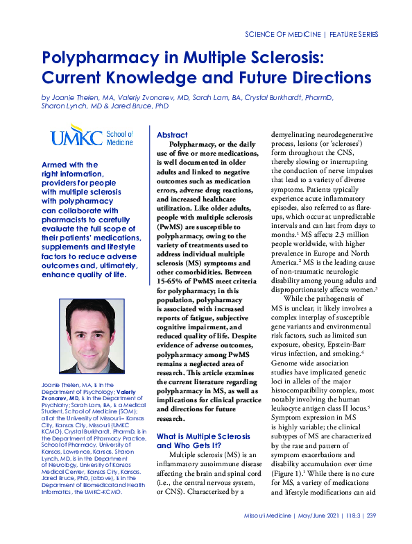 (PDF) Polypharmacy in Multiple Sclerosis: Current Knowledge and Future ...