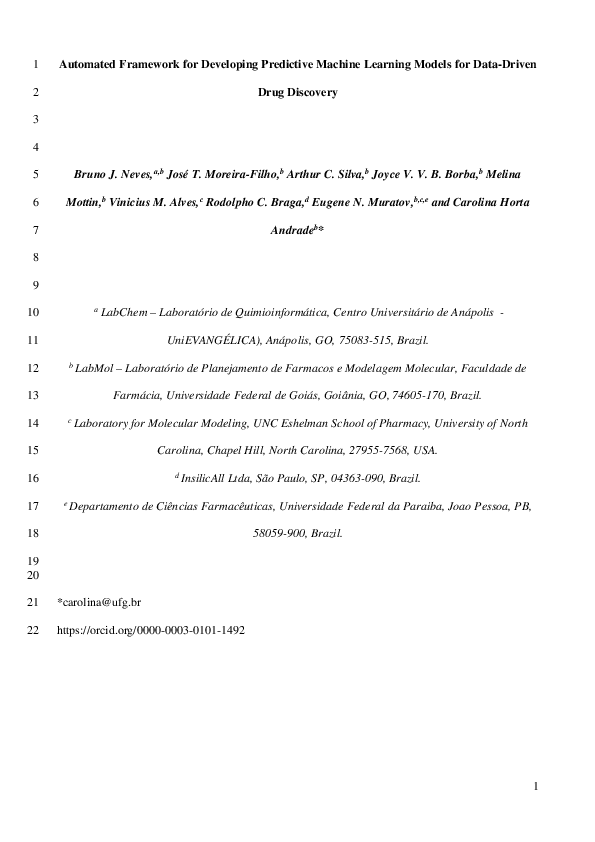 (PDF) Automated Framework for Developing Predictive Machine Learning ...