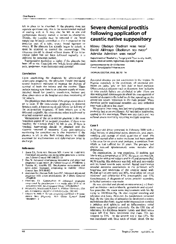 (PDF) Severe Chemical Proctitis following Application of Caustic Native ...