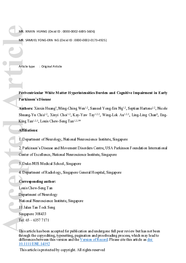 (PDF) Periventricular white matter hyperintensities increase the ...