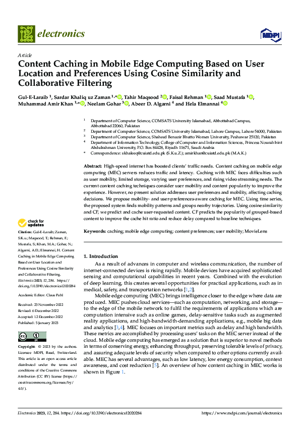 (PDF) Content Caching in Mobile Edge Computing Based on User Location ...