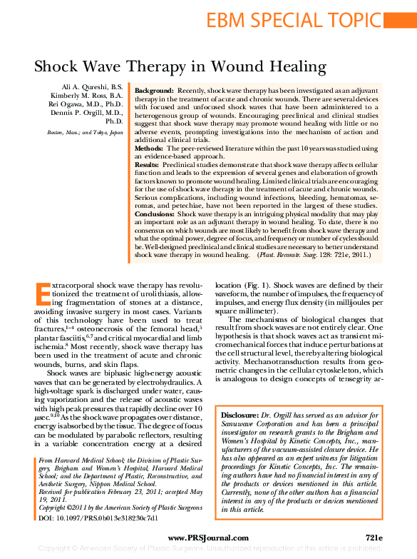 (PDF) Shock Wave Therapy in Wound Healing