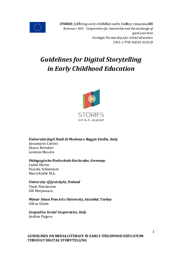 (PDF) GUIDELINES ON MEDIA LITERACY IN EARLY CHILDHOOD EDUCATION THROUGT ...