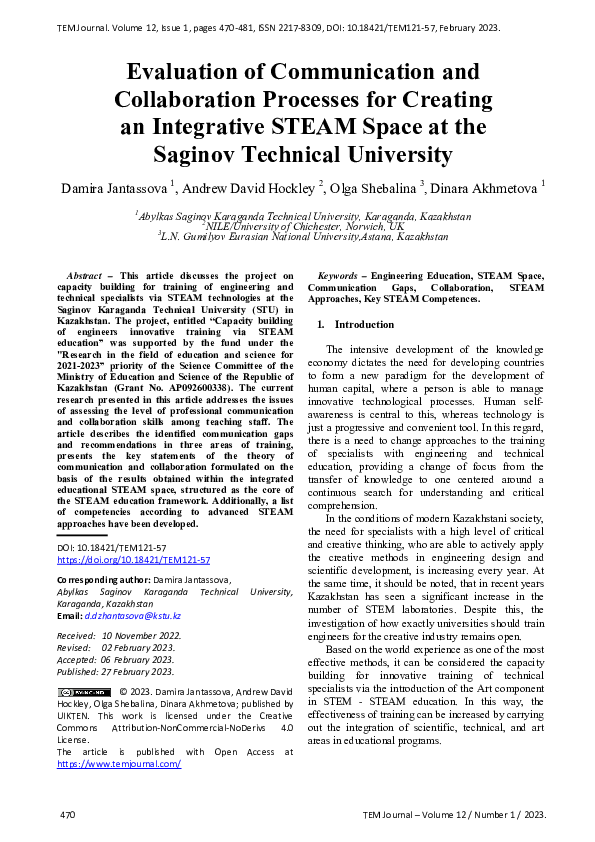 (PDF) Evaluation of Communication and Collaboration Processes for ...