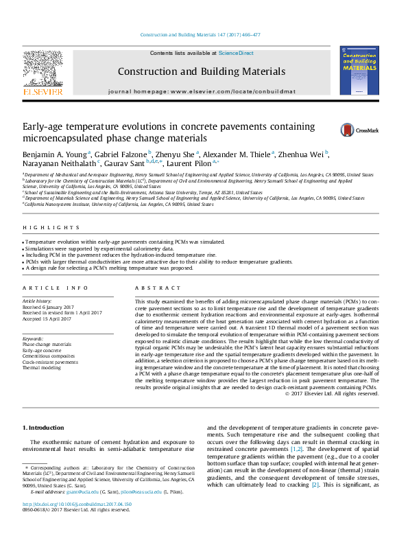 (PDF) Early-age temperature evolutions in concrete pavements containing ...