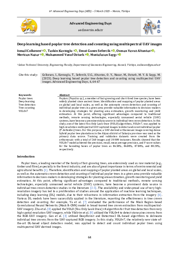 (PDF) Deep learning based poplar tree detection and counting using ...