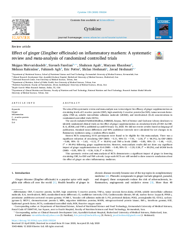 pdf-effect-of-ginger-zingiber-officinale-on-inflammatory-markers-a
