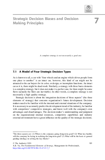 (PDF) Strategic Decision Biases and Decision Making Principles