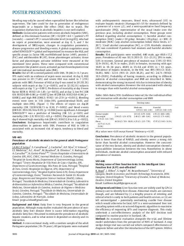 (PDF) Prevalence of alcoholic steatosis in the general adult Portuguese ...