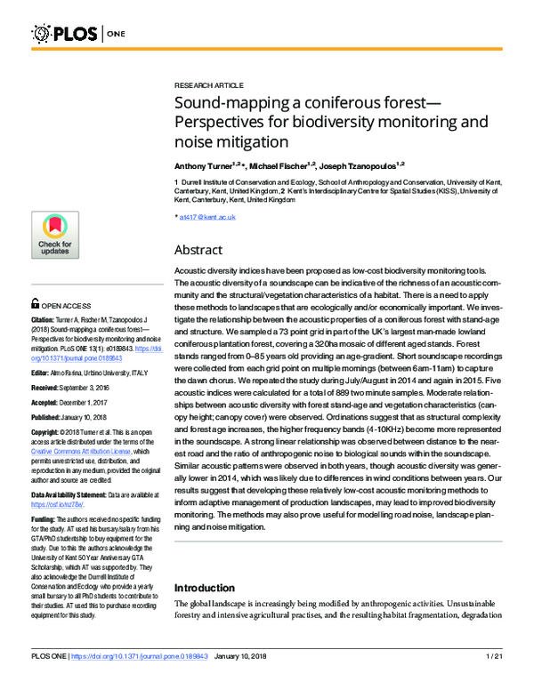 (PDF) Sound-mapping a coniferous forest-Perspectives for biodiversity ...