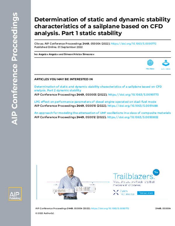 (PDF) Determination of static and dynamic stability characteristics of ...