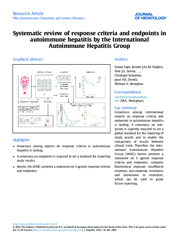 (PDF) Systematic review of response criteria and endpoints in