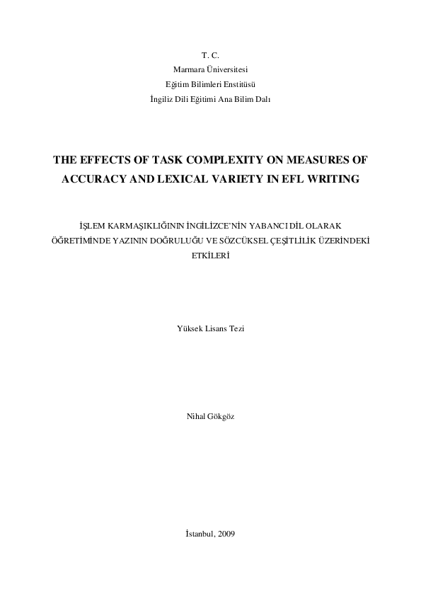(PDF) The effects of task complexity on measures of accuracy and ...
