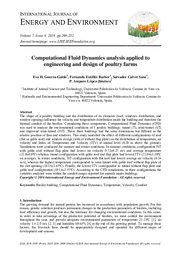 (PDF) Computational Fluid Dynamics analysis applied to engineering and ...