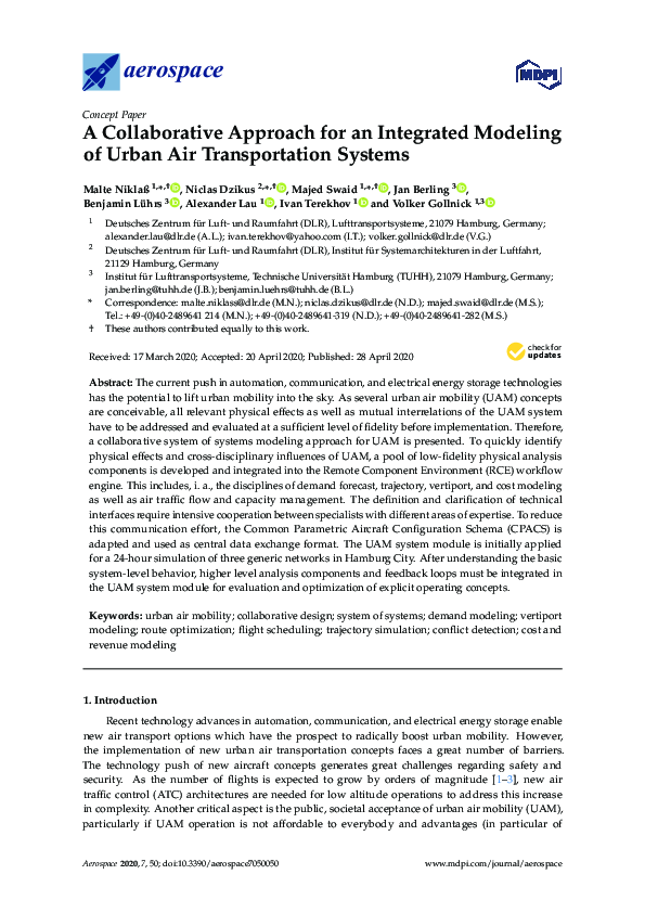 (PDF) A Collaborative Approach for an Integrated Modeling of Urban Air ...