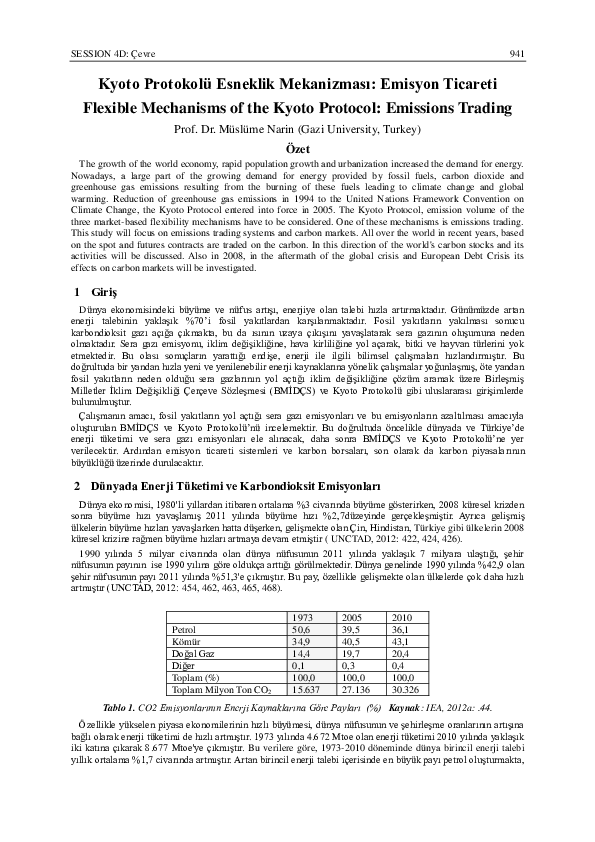 (PDF) Flexible Mechanisms of the Kyoto Protocol: Emissions Trading