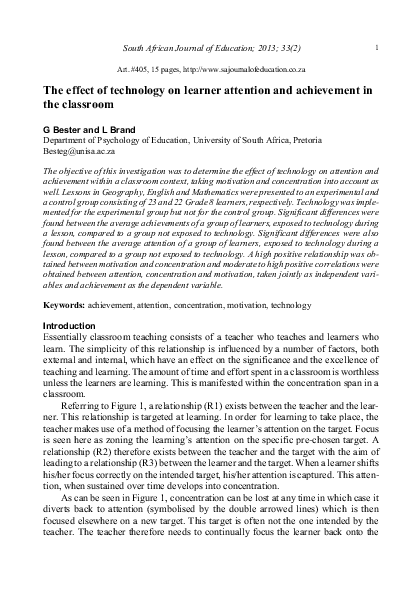(PDF) The effect of technology on learner attention and achievement in ...