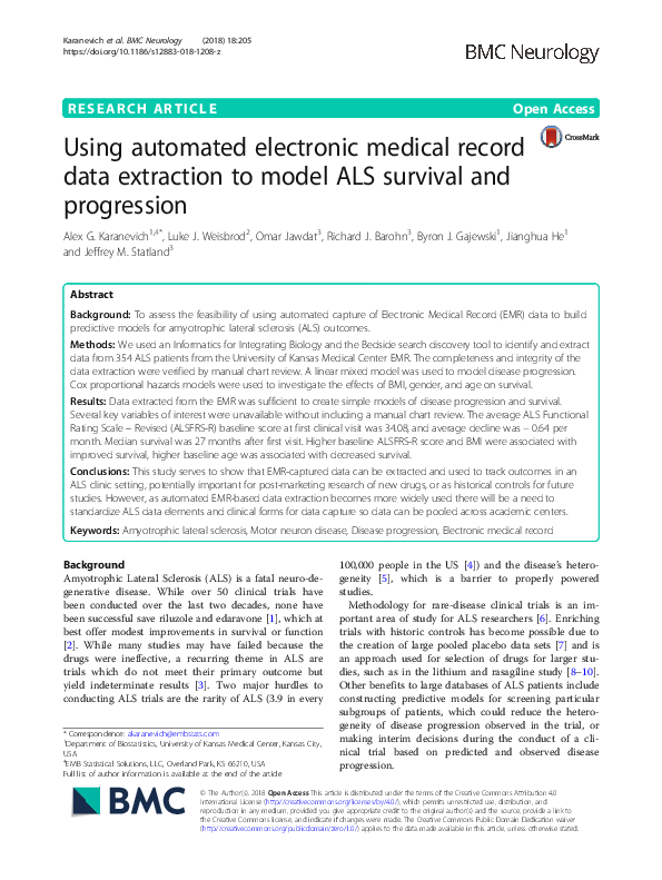 (PDF) Using automated electronic medical record data extraction to ...