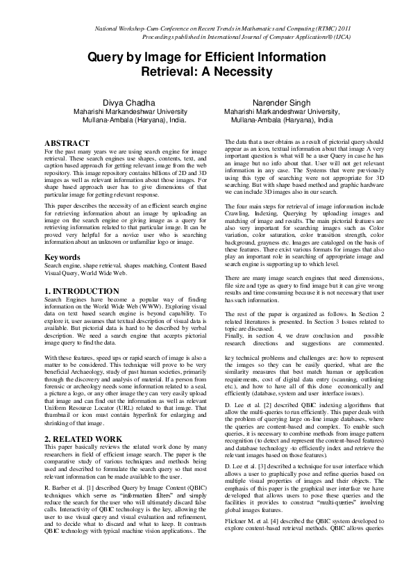 pdf query by image for efficient information retrieval a