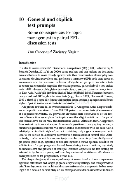 (PDF) General and explicit test prompts: Some consequences for topic ...