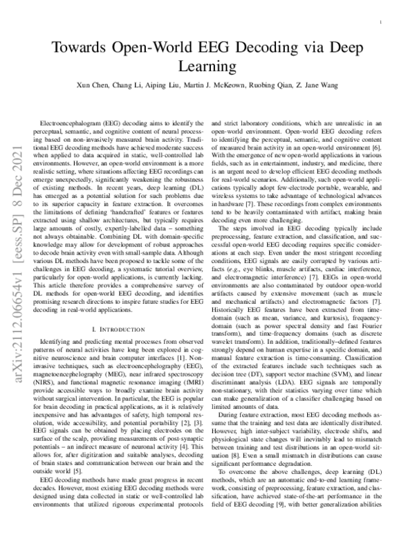 (PDF) Towards Open-World EEG Decoding via Deep Learning