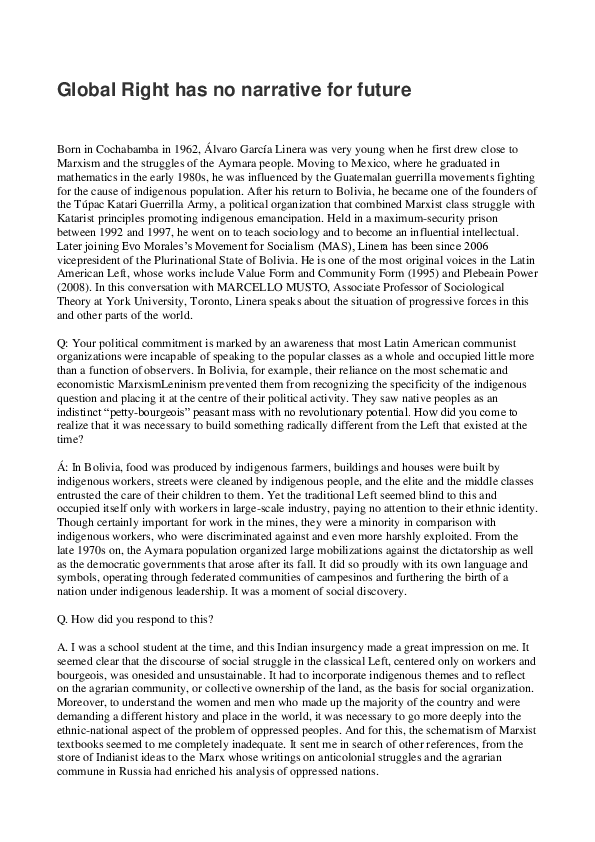 (PDF) Global Right has no narrative for future