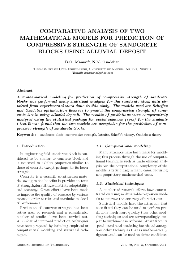 (PDF) Comparative Analysis of Two Mathematical Models for Prediction of ...