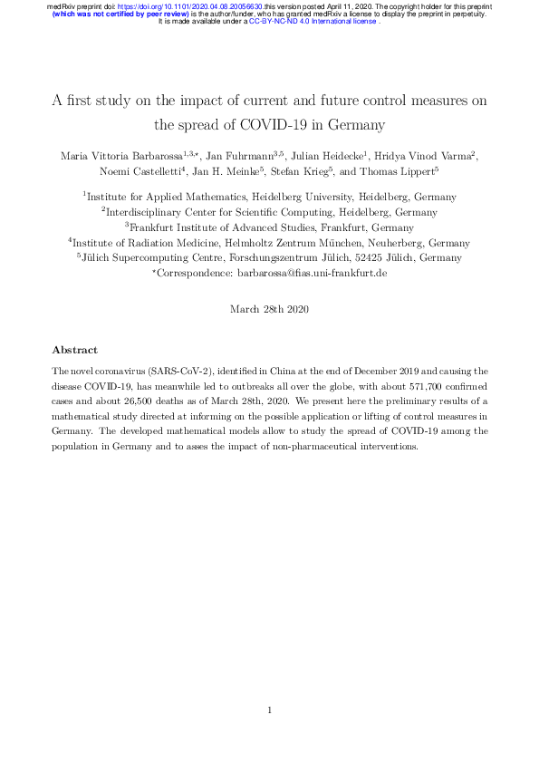 (PDF) A first study on the impact of current and future control ...