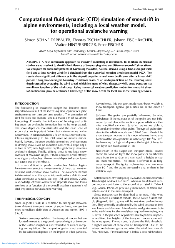 (PDF) Computational fluid dynamic (CFD) simulation of snowdrift in ...