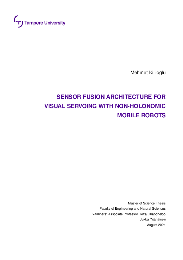 (PDF) Sensor fusion architecture for visual servoing with non-holonomic ...
