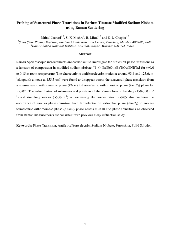 (PDF) Probing of structural phase transitions in barium titanate ...