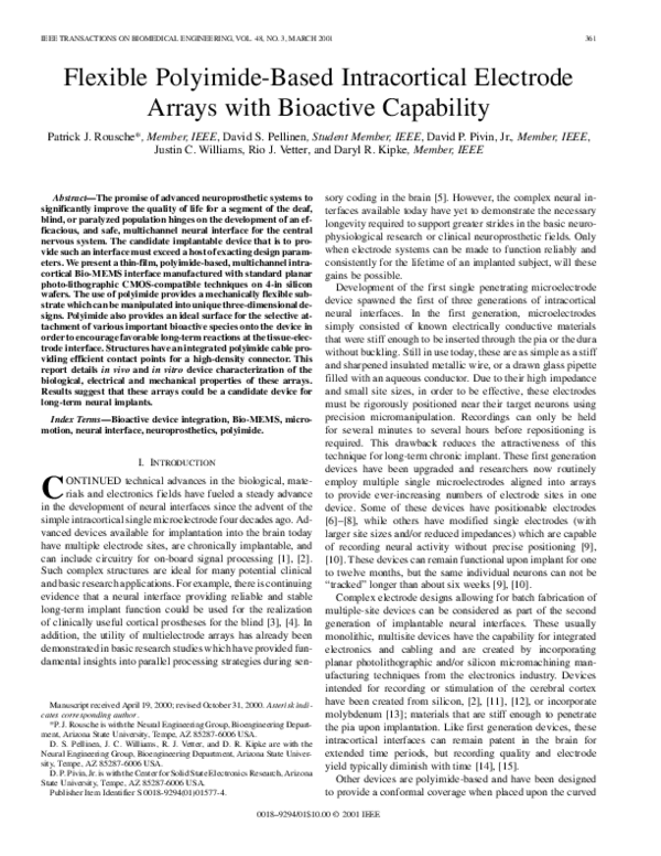 (PDF) Flexible polyimide-based intracortical electrode arrays with ...