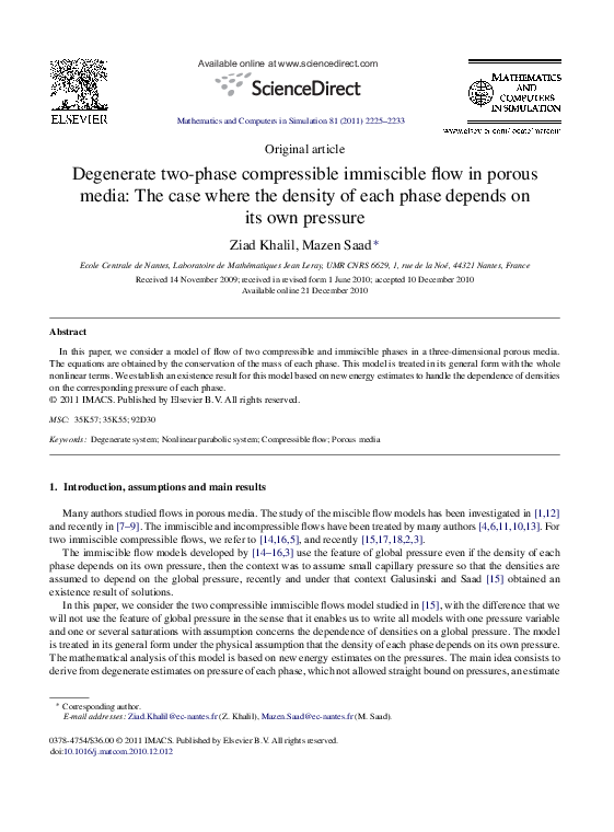 (PDF) Degenerate two-phase compressible immiscible flow in porous media ...