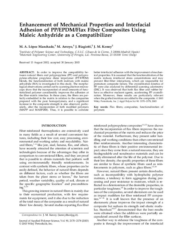 (PDF) Enhancement of mechanical properties and interfacial adhesion of ...