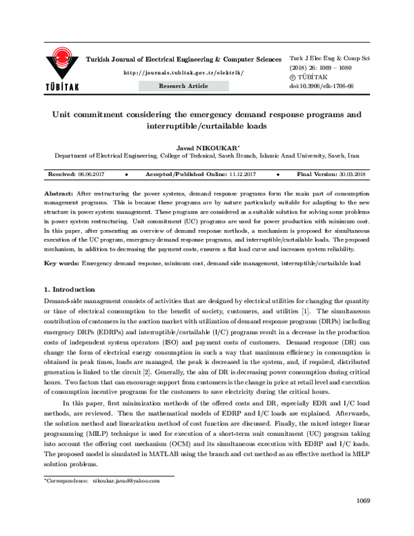 (PDF) Unit commitment considering the emergency demand response ...