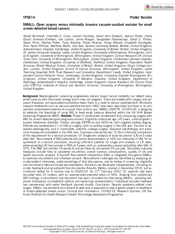 (PDF) SMALL: Open surgery versus minimally invasive vacuum-assisted ...