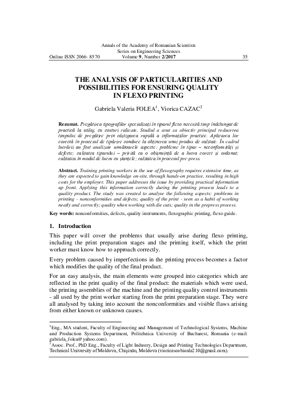 (PDF) The Analysis of Particularities and Possibilities for Ensuring ...