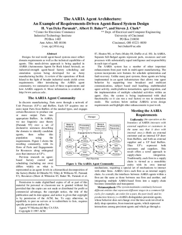 (PDF) The AARIA agent architecture