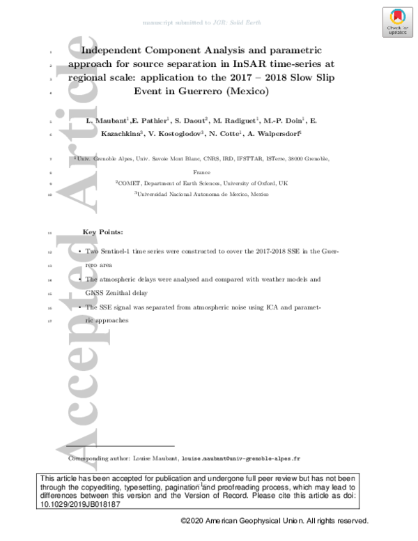 (PDF) Independent Component Analysis and Parametric Approach for Source ...