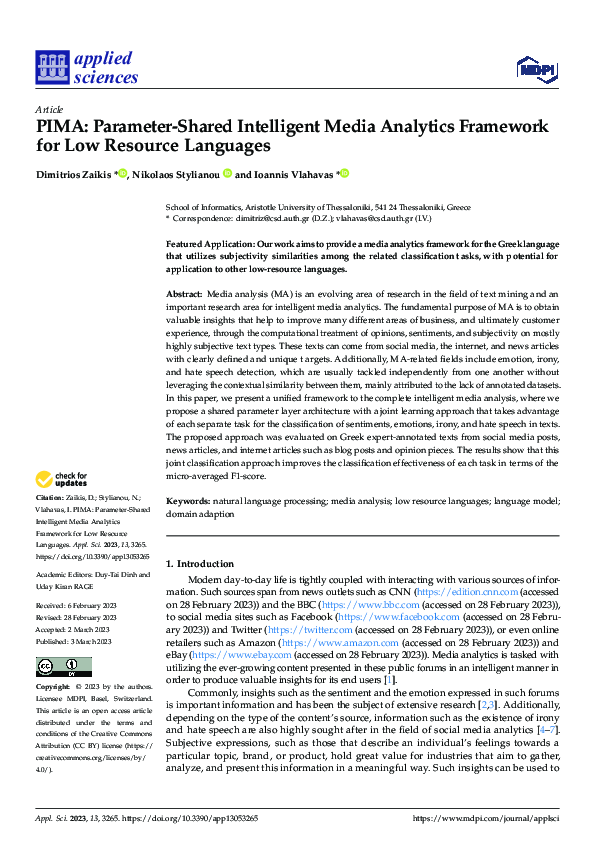 (PDF) PIMA: Parameter-Shared Intelligent Media Analytics Framework for ...