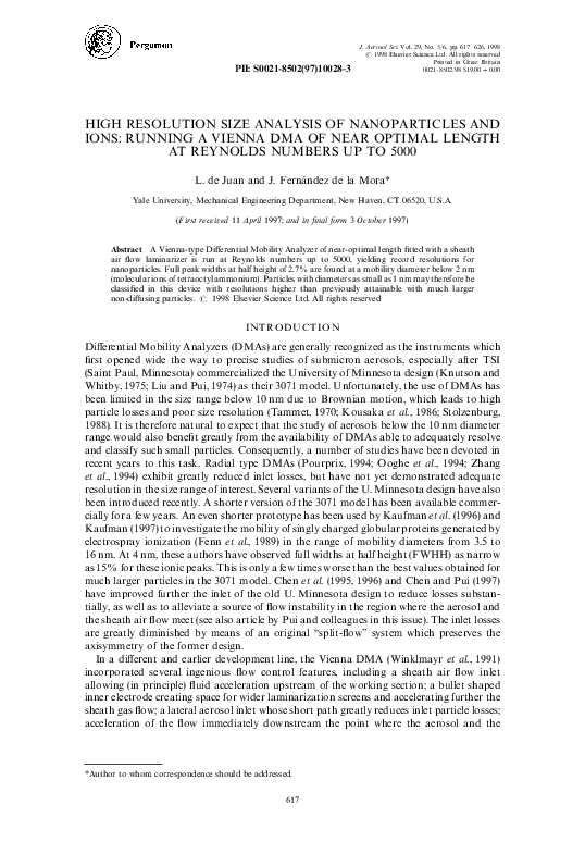 (PDF) High resolution size analysis of nanoparticles and ions Luis
