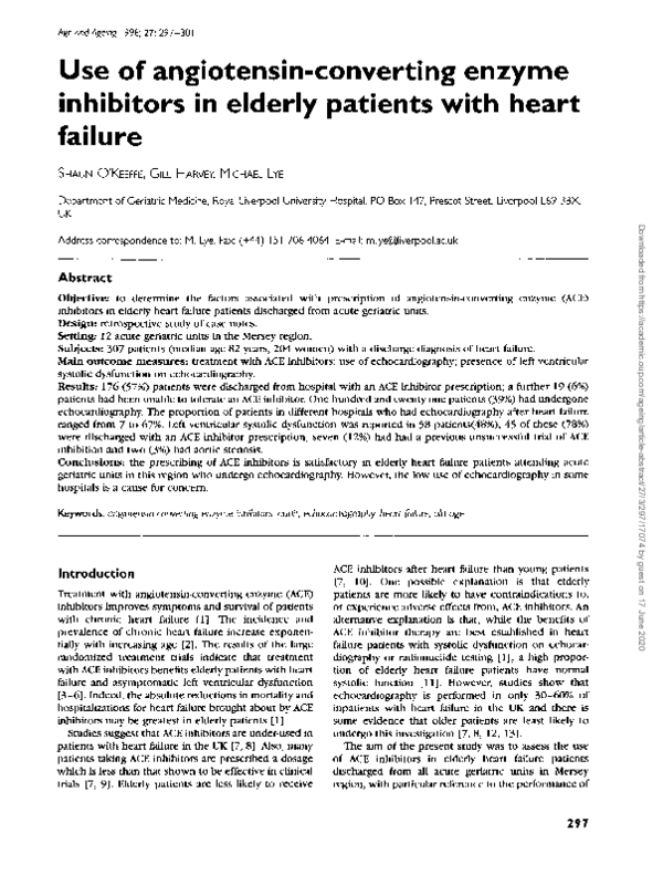 (PDF) Use of angiotensin-converting enzyme inhibitors in elderly ...