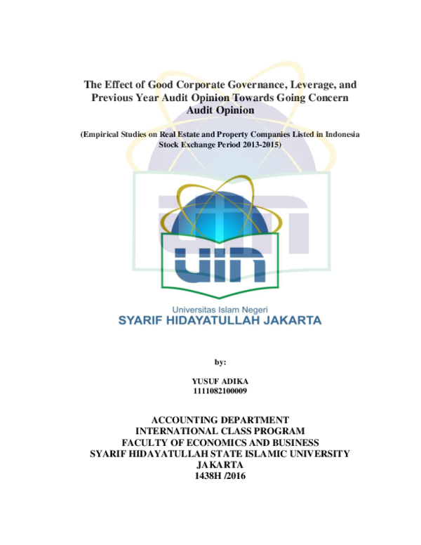 (PDF) The Effect of Good Corporate Governance, Leverage, and ...