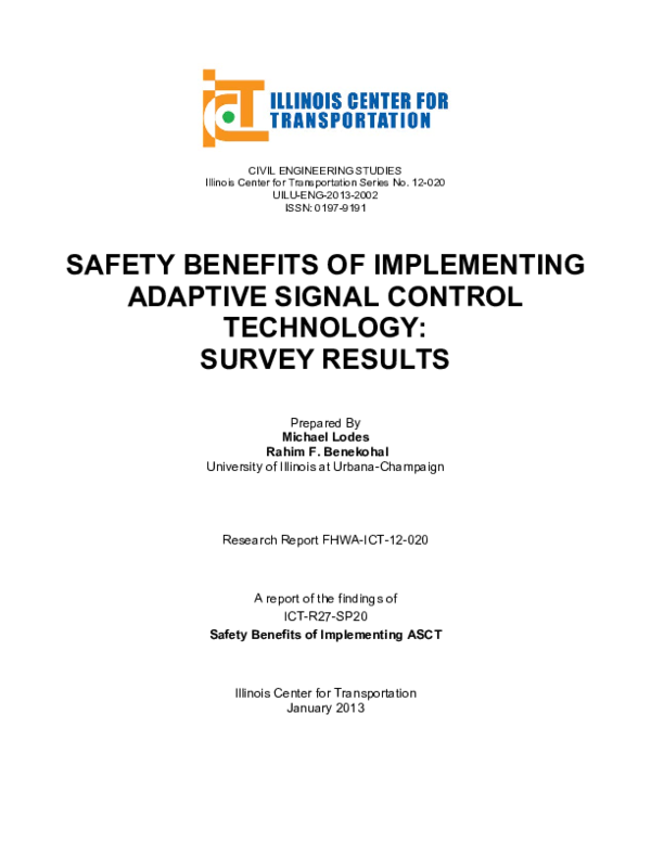 (PDF) Safety Benefits of Implementing Adaptive Signal Control ...