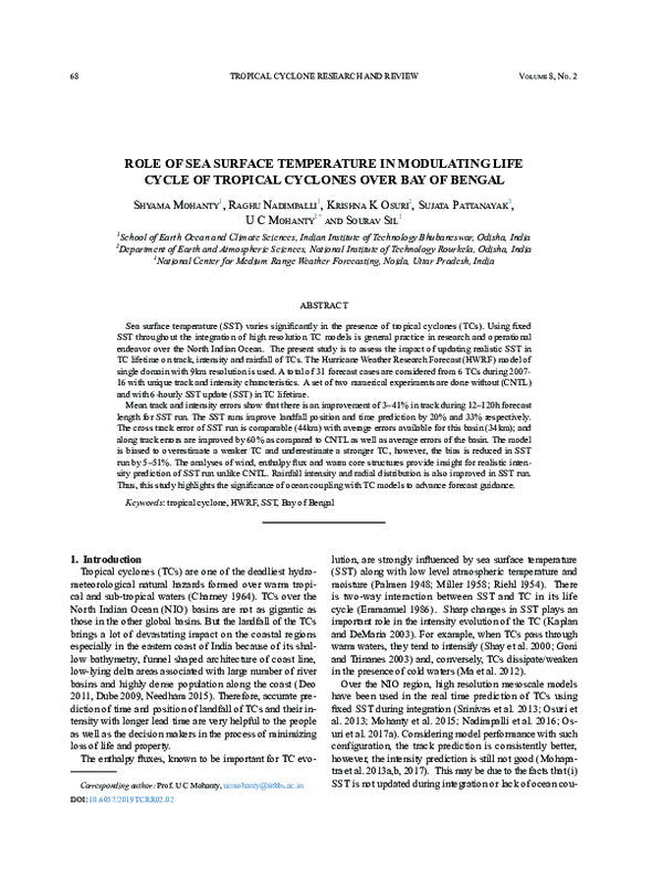 (PDF) Role of Sea Surface Temperature in Modulating Life Cycle of ...