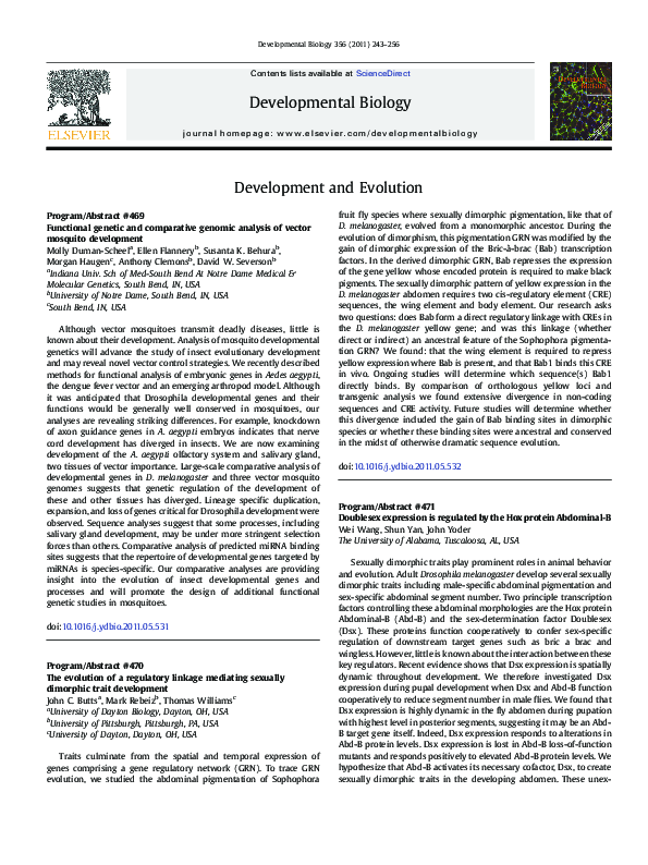 (PDF) The evolution of a regulatory linkage mediating sexually ...