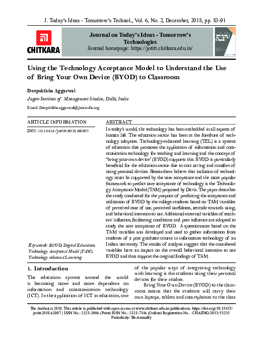 (PDF) Using the Technology Acceptance Model to Understand the Use of ...