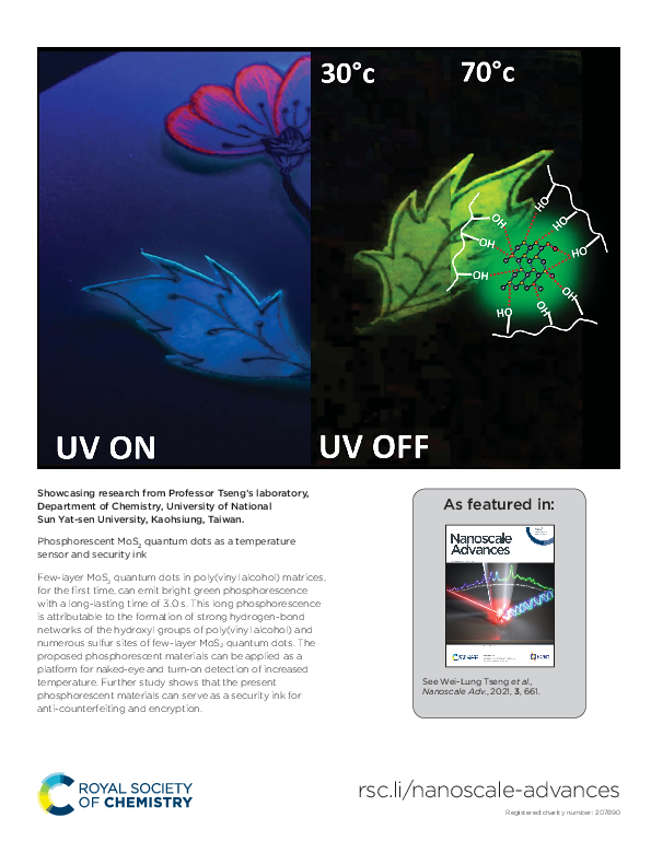 (PDF) Phosphorescent MoS2 quantum dots as a temperature sensor and ...